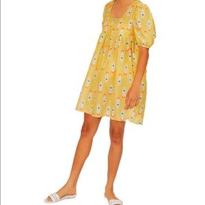 Compañía Fantástica Yellow Rocket Print Dress Cover Up